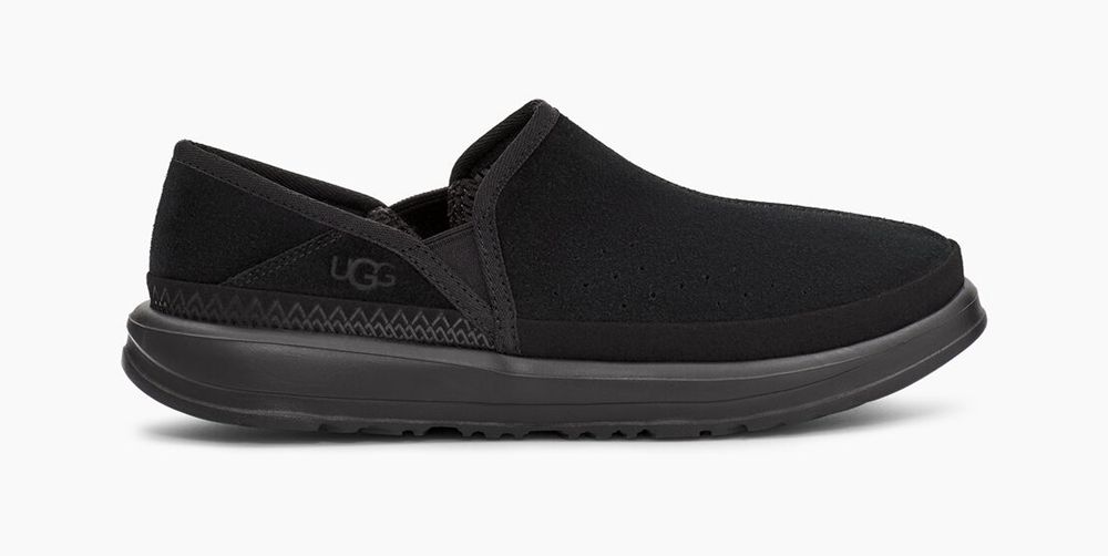 Ugg Slipper Mens - Ugg Kick It Slip-On Black - 162GJTKXN